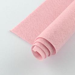 Pink Tejido no tejido bordado fieltro de aguja para manualidades bricolaje, plaza, rosa, 298~300x298~300x1 mm, sobre 50 unidades / bolsa