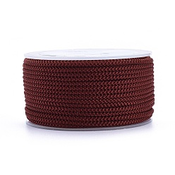 Coconut Brown Polyester Braided Cord, Coconut Brown, 2mm, about 16.4 yards(15m)/roll