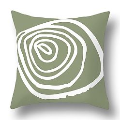 Ronde Housses de coussin en polyester abstraites, série verte, style nordique, géométrie, Housse de coussin, pour canapé canapé-lit, carrée, ronde, 440x440mm