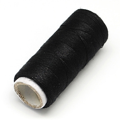 Noir 402 polyester cordons de fil à coudre pour tissu ou de bricolage, noir, 0.1 mm, environ 120 m/rouleau, 10 rouleaux / sac