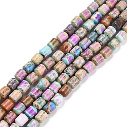 Imperial Jasper Natural Imperial Jasper Beads Strands, Column, 7~8x6mm, Hole: 1mm, about 49pcs/strand, 14.88''~15.08''(37.8~38.3cm)