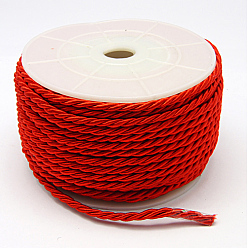 Red Polyester Cord, Twisted Cord, Red, 3mm, 20yards/roll