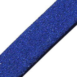 Azul Polvo del brillo del cordón del ante de imitación, encaje de imitación de gamuza, azul, 3 mm, 100 yardas / rollo (300 pies / rollo)