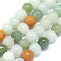 Jadeite Natural Jadeite Beads Strands, Round, 6mm, Hole: 1mm, about 67pcs/strand, 14.96 inch(38cm)