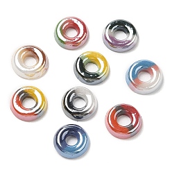Color mezclado Cabujones de vidrio de dos tonos, anillo redondo, color mezclado, 10~10.5 2.5 mmx mm