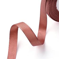 Sienna Single Face Satin Ribbon, Polyester Ribbon, Sienna, 1/4 inch(6mm), about 25yards/roll(22.86m/roll), 10rolls/group, 250yards/group(228.6m/group)