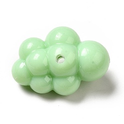 Pale Green Opaque Acrylic Beads, Cloud, Pale Green, 32.5x22.5x17mm, Hole: 3mm, about 106pcs/500g