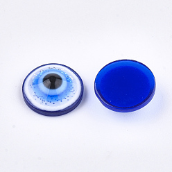 Синий Ремесло смола кукла глаза, Чучела игрушечных глаз, синие, 9.5~10x3.5 мм