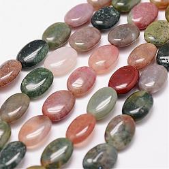 Agate Indienne Naturelles agate indienne brins de perles, ovale, 14x10x5mm, Trou: 1.2mm, 28 pcs / chapelet, 15.7 pouce
