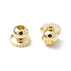 Real 18K Gold Plated Rack Plating Brass Bead Cap, Long-Lasting Plated, Cadmium Free & Lead Free, Real 18K Gold Plated, 4x3mm, Hole: 1.2mm