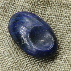 Lapislázuli Tableros naturales de lapislázuli gua sha, herramientas de masaje de raspado, gua sha herramientas faciales, oval, 40x25 mm