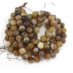 Natural Agate Natural Madagascar Agate Beads, Strands, Round, Dyed & Heated, 6mm