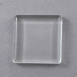 Clear Transparent Glass Cabochons, Square, Clear, 30x30mm, 5mm(Range: 4.5~5.5mm) thick