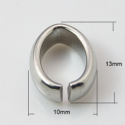 Нержавеющая Сталь Цвет 201 Быстроразъемные соединения из нержавеющей стали, связывающий кольца, 13x10x4.5 мм, отверстие : 6x10 мм