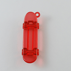 FireBrick Transparent Acrylic Beads, Faceted, Butterfly, FireBrick, 17x13x5mm, Hole: 2mm, about 950pcs/500g