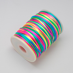 Coloré Cordes à cordes en cordon en polyester, colorées, 2mm, environ 90 yard / rouleau