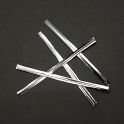 Silver Metallic Wire Twist Ties, Iron Core, for Bread Candy Bags, Silver, 60x4mm, about 750~780pcs/bag