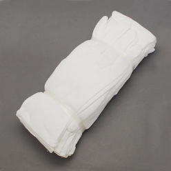 White Gauze Gloves, Universal Cleaning Work Finger Gloves, White, 150x80mm
