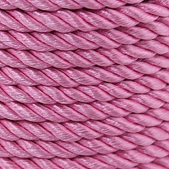 Бледно-Розовый Витая нейлоновая нить, розовый жемчуг, 5 мм, около 18~19 ярдов / рулон (16.4 м ~ 17.3 м / рулон)