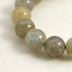 Labradorite Natural Labradorite Beads Strands, Round, 6mm, Hole: 1mm