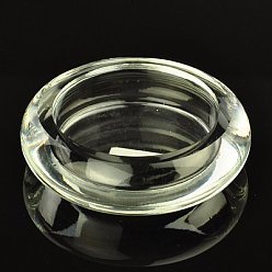 Clear Crystal Glass Display Trays, Clear, 26mm