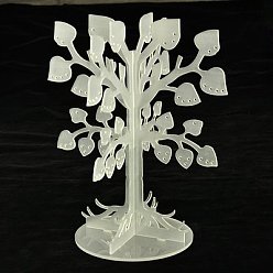 Белый Пластиковых дисплеев серьги, дисплей ювелирных изделий стойки, ювелирные изделия стенд дерево, белые, 260 мм