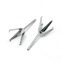 Stainless Steel Color 304 Stainless Steel Stud Earring Findings, Stainless Steel Color, 18x8mm