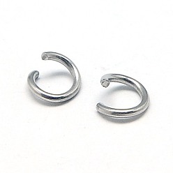 Stainless Steel Color 304 Stainless Steel Jump Rings, Stainless Steel Color, 18 Gauge, 8x1mm, Inner Diameter: 6mm, about 5000pcs/bag