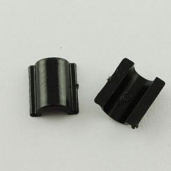 Черный Пряжки на пластиковой основе, выводы для волос, для аксессуаров для резинки для волос своими руками, чёрные, 11x13x5 мм