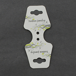 Белый Картонные браслет отображает карты, белые, 90x40x0.4 мм