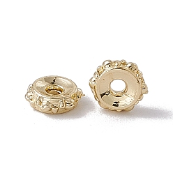 Light Gold Alloy Beads, Flat Round, Light Gold, 5x2mm, Hole: 1.2mm