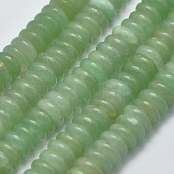 Зеленый Авантюрин Натуральный зеленый авантюрин heishi beads strands, Диск / плоские круглые, 8x2.5 мм, отверстие : 1 мм, около 130 шт / нитка, 15.35 дюйм