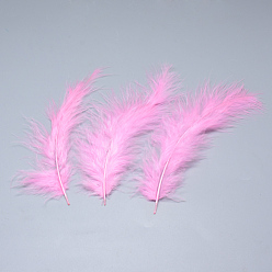 Perlas de Color Rosa Accesorios de disfraces de plumas de pavo, teñido, rosa perla, 123~155x35~53x1 mm