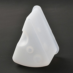 Blanco Fabricación de moldes de silicona de vela de bricolaje de queso, para resina uv, fabricación de joyas de resina epoxi, blanco, 8.5x6.3x4.6 cm