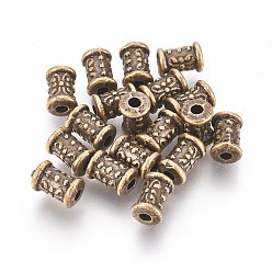 Antique Bronze Tibetan Style Beads, Antique Bronze Color, Zinc Alloy Beads, Lead Free & Cadmium Free, 7x5mm, Hole: 2mm