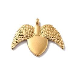 Золотой (1) подвески из нержавеющей стали, очарование крыла ангела, золотые, 304 мм, отверстие : 19x25x2 мм