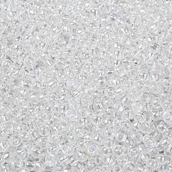 (161) Transparent AB Crystal Круглые бусины toho, японский бисер, (161) прозрачный абразивный кристалл, 11/0, 2.2 мм, отверстие : 0.8 мм, Около 50000 шт / фунт