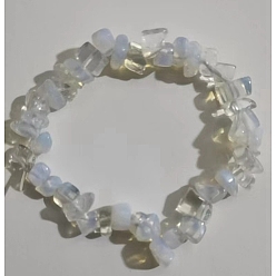 Opalite Bracelet extensible en perles d'opalite pour femme, 6-3/4~8-5/8 pouce (17~22 cm)