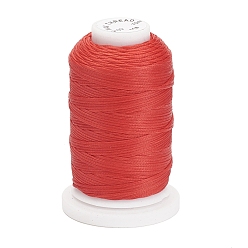 Rouge Cordon de polyester ciré, plat, rouge, 1mm, environ 76.55 yards (70m)/rouleau