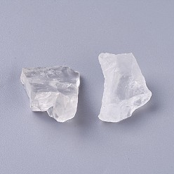 Quartz Crystal Rough Raw Natural Quartz Crystal Beads, Undrilled/No Hole Beads, Nuggets, 19~42x17~30x10~16mm, about 3~12pcs/100g, 100g/bag