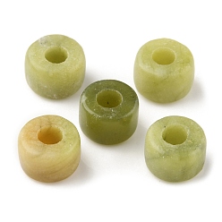 Xiuyan Jade Cuentas de jade xinyi natural / jade chino del sur, columna, 8x5.5~6 mm, agujero: 3~3.2 mm