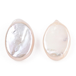 Color de la concha Perlas keshi naturales barrocas, perla cultivada de agua dulce, sin agujero / sin perforar, oval, color de concha, 13~16x9~10x4~5 mm