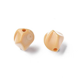 Bois Solide Perles acryliques opaques, nuggets, burlywood, 16.5x15x13.5mm, Trou: 2.5mm, environ340 pcs / 500 g
