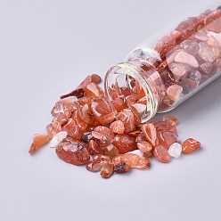 Agate Naturelle Bouteille en verre qui souhaitent, pour la décoration de pendentif, avec des perles naturelles d'agate chip à l'intérieur et un bouchon en liège, 22x71mm
