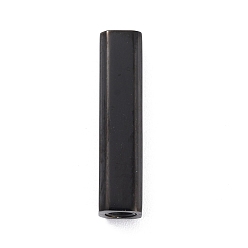 Electrophoresis Black Ion Plating(IP) 304 Stainless Steel Magnetic Clasps with Glue-in Ends, Cuboid, Electrophoresis Black, 24.8x6x6mm, Hole: 3mm