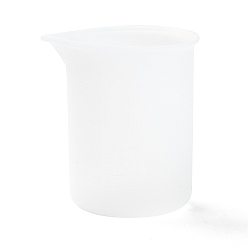 Blanc Tasse à mesurer en silicone, outils de moule d'artisanat époxy bricolage, blanc, 7.8x6.7x8.1 cm, capacité: 150 ml (5.07 fl. oz)