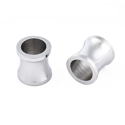 Stainless Steel Color 316 Surgical Stainless Steel Beads, Column, Stainless Steel Color, 10x9mm, Hole: 6.5mm