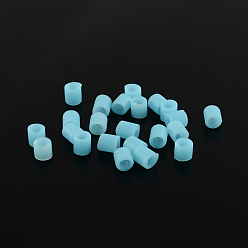 Light Sky Blue PE Fuse Beads, DIY Melty Beads, Tube, Light Sky Blue, 5x5mm, Hole: 3mm, about 8000pcs/500g