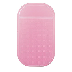 Pink Силиконовые противоскользящие инструменты липкий коврик для алмазной живописи, овальные, розовые, 142x83x2 мм