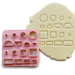 Rectangle ABS Plastic Plasticine Tools, Clay Cutters, Modeling Tools, Pink, Rectangle, 10x10cm